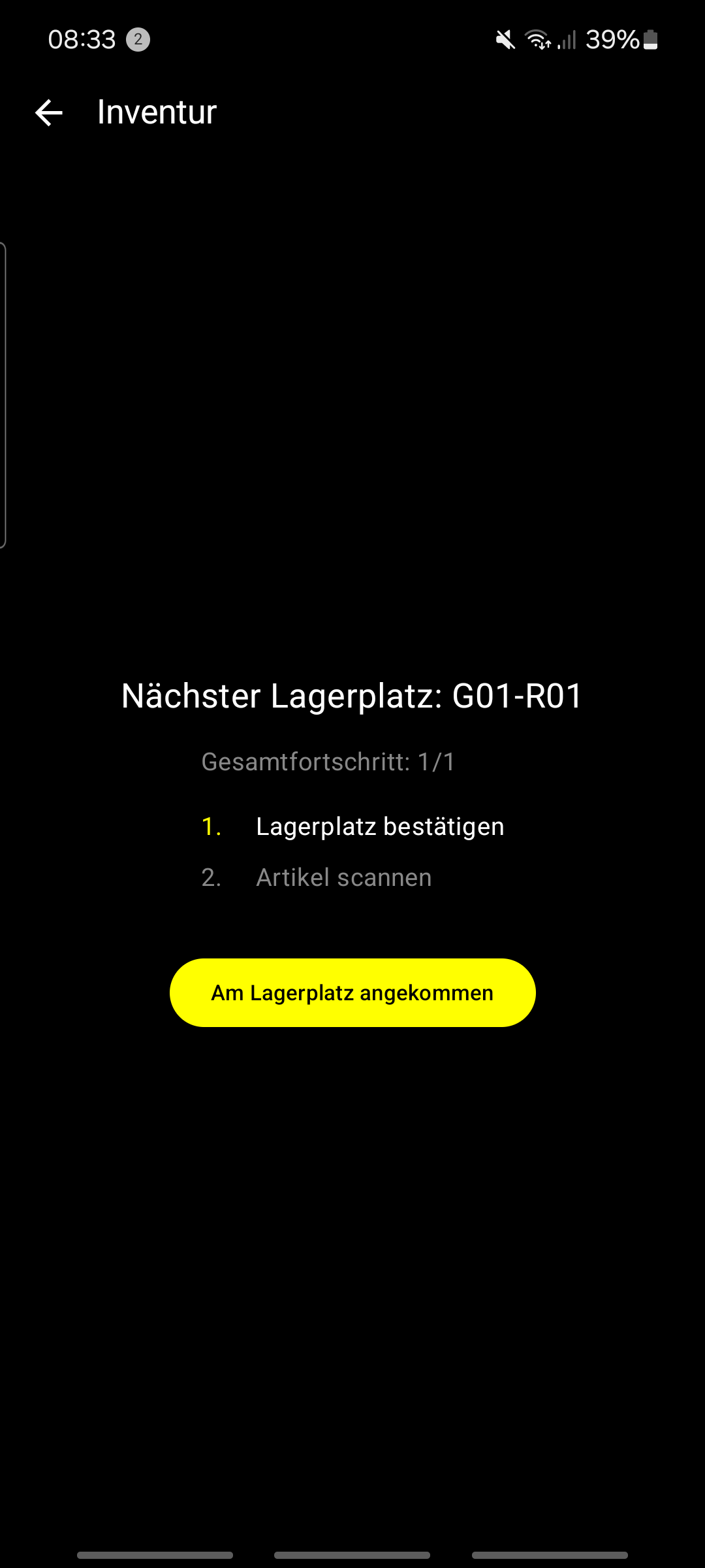 Lageraktivität Screenshot